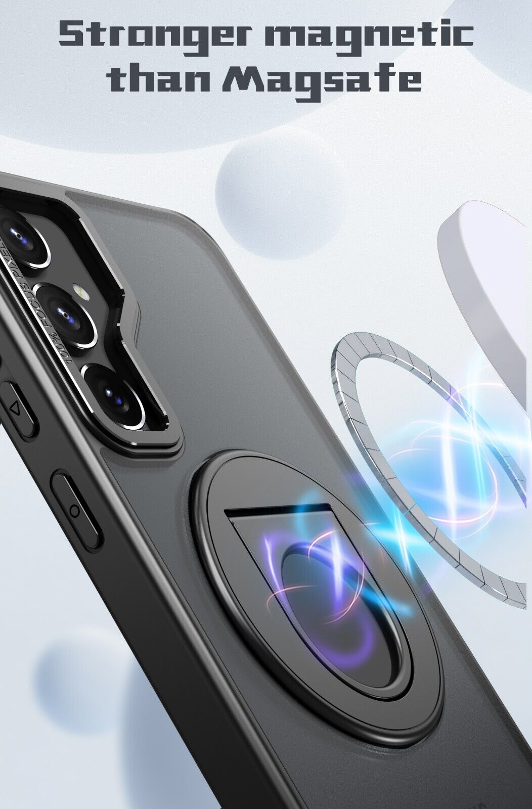 Étui magnétique MagSafe avec anneau de support pour Samsung Galaxy S23 FE Étui magnétique MagSafe avec anneau de support pour Samsung Galaxy S23 FE